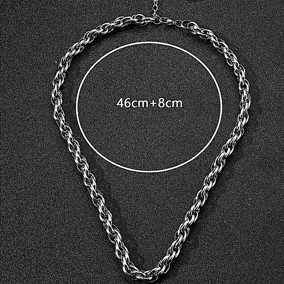 STAINLESS STEEL BRAIDED NECKLACE - Picture 5 of 6